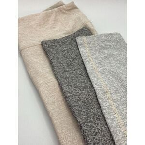 Outdoor Voices Womens Color Block Ankle Leggings‎ S Heather Oatmeal/Heather Grey